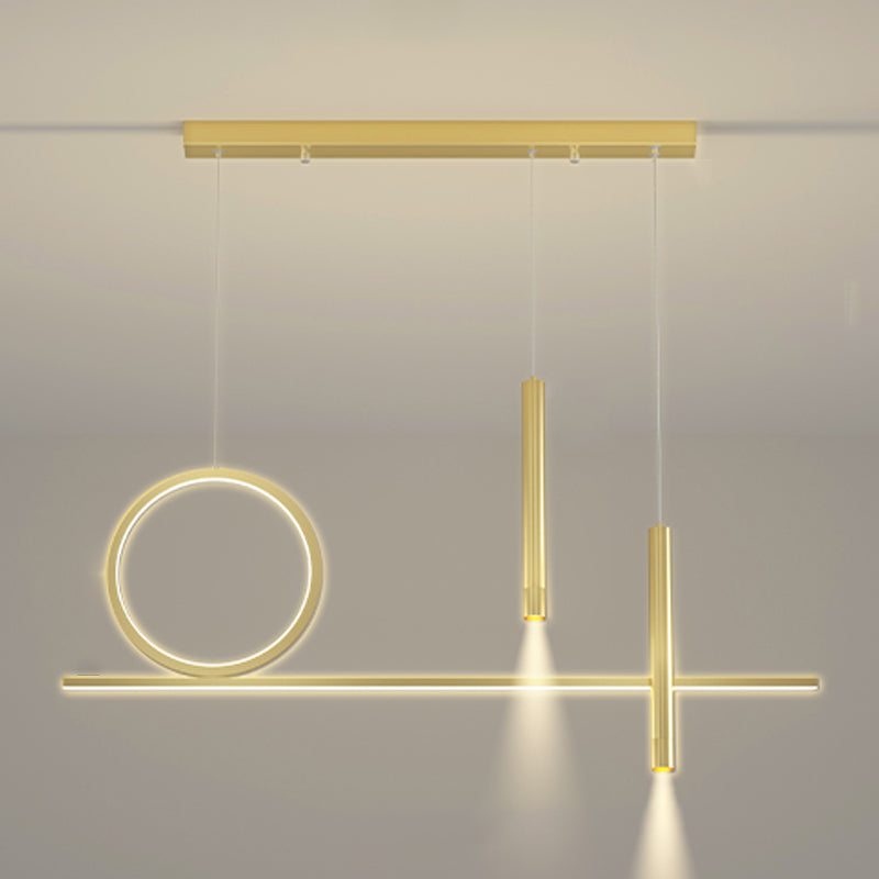 Modern Kitchen Pendant Lights Geometric Island Pendant Lights Metal 4-Light