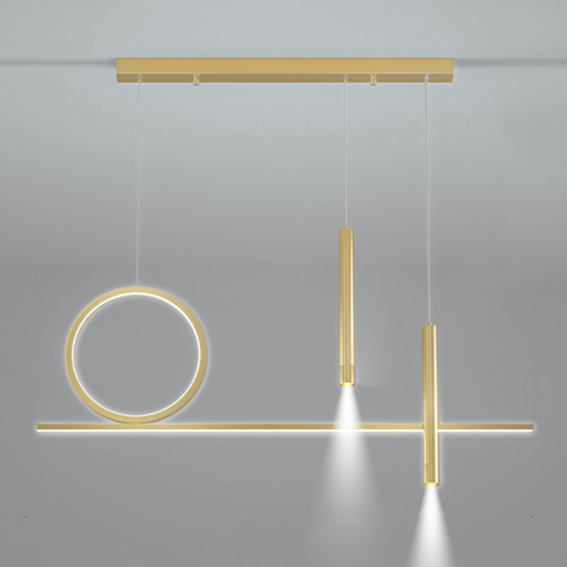 Modern Kitchen Pendant Lights Geometric Island Pendant Lights Metal 4-Light