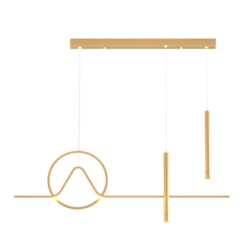 Modern Kitchen Pendant Lights Geometric Island Pendant Lights Metal 4-Light