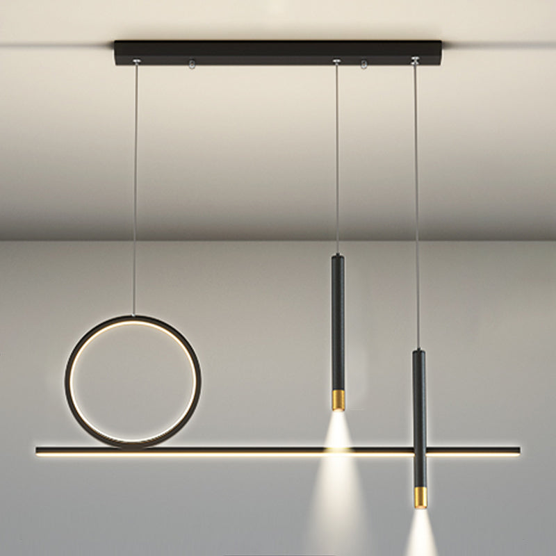 Modern Kitchen Pendant Lights Geometric Island Pendant Lights Metal 4-Light