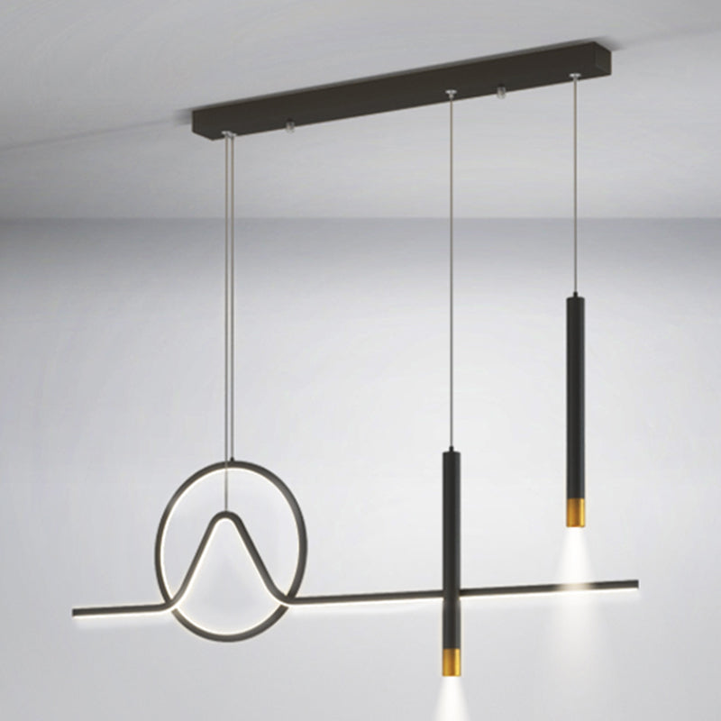 Modern Kitchen Pendant Lights Geometric Island Pendant Lights Metal 4-Light