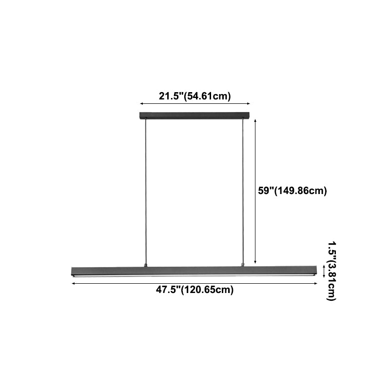 Simple LED Island Light Modern Style Hanging Light for Dining Room