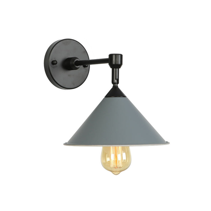 Modern Style Cone Shape Wall Sconce Metal Wall Light for Bedroom