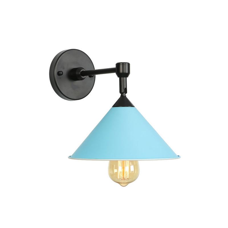 Modern Style Cone Shape Wall Sconce Metal Wall Light for Bedroom
