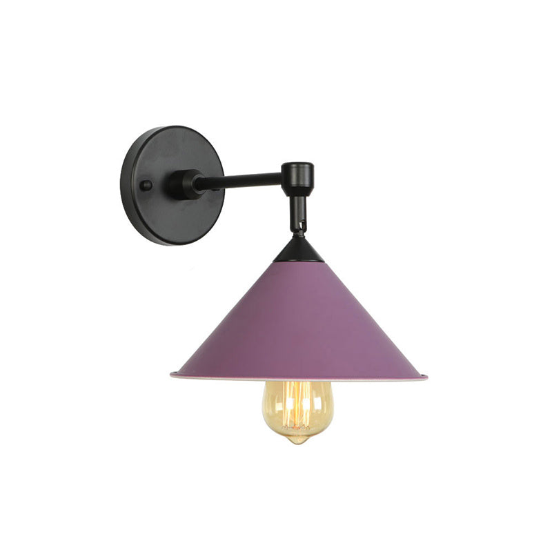 Modern Style Cone Shape Wall Sconce Metal Wall Light for Bedroom