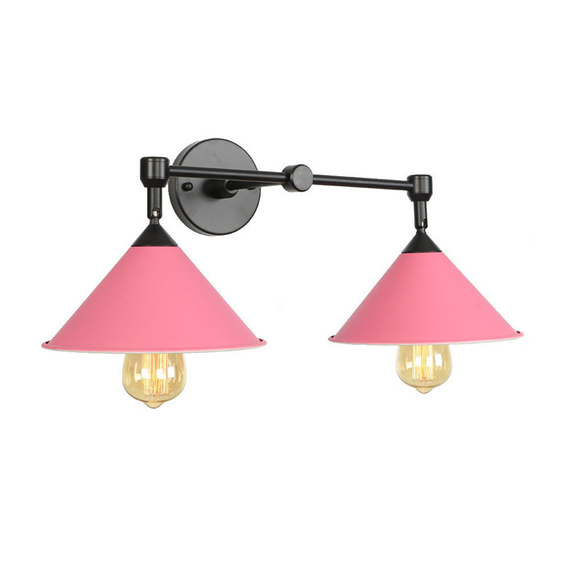 Modern Style Cone Shape Wall Sconce Metal Wall Light for Bedroom