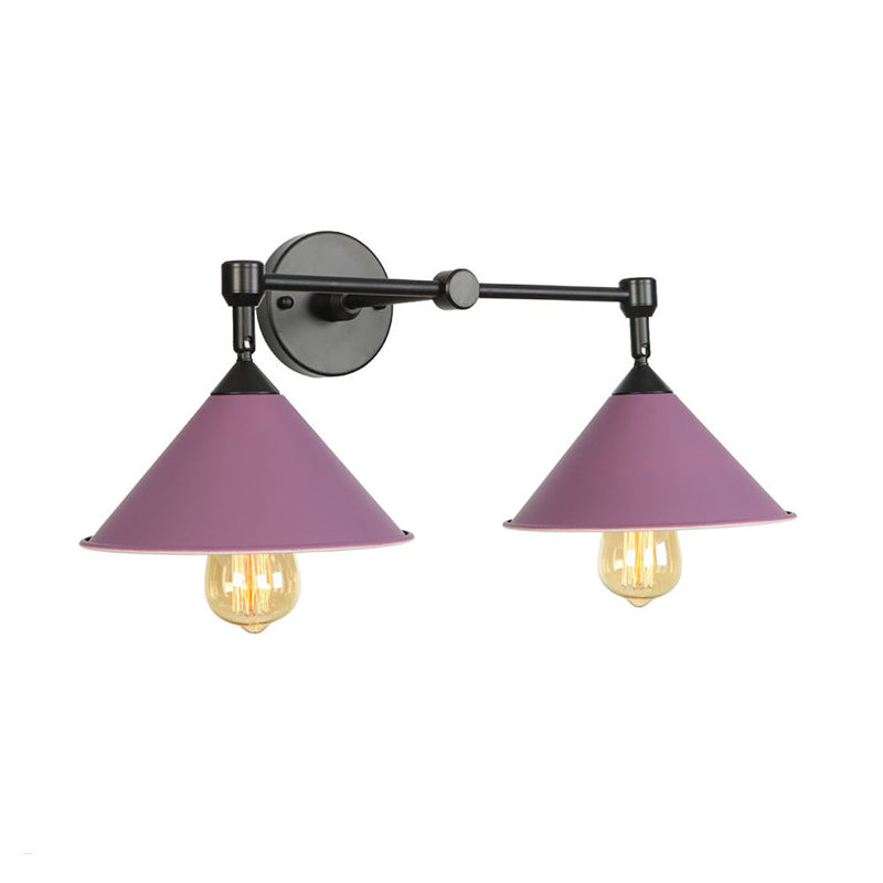 Modern Style Cone Shape Wall Sconce Metal Wall Light for Bedroom