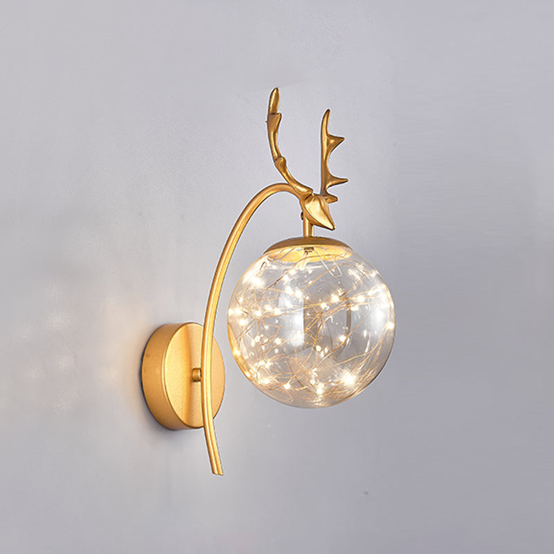 Kugelform Glaswand Licht moderner Stil 1 Leicht Wandhalterung Licht