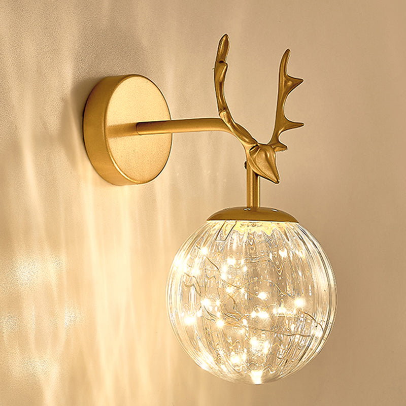 Kugelform Glaswand Licht moderner Stil 1 Leicht Wandhalterung Licht