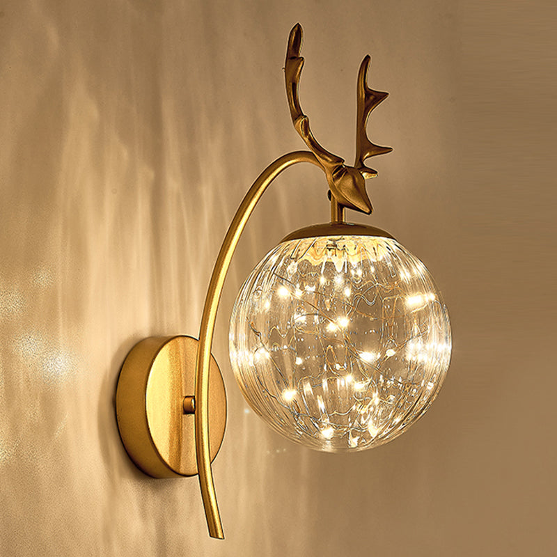 Kugelform Glaswand Licht moderner Stil 1 Leicht Wandhalterung Licht