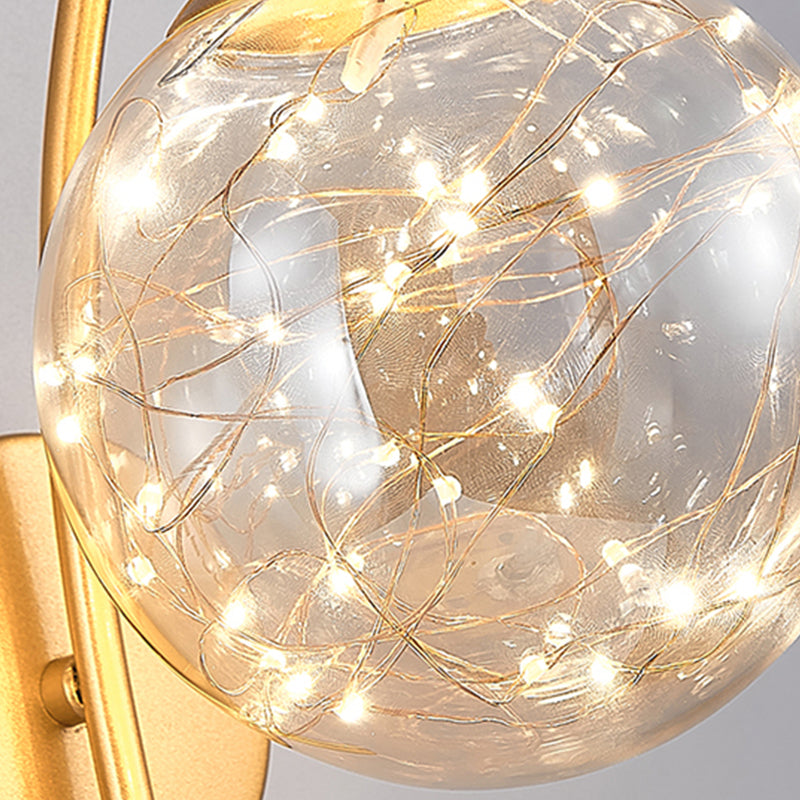 Kugelform Glaswand Licht moderner Stil 1 Leicht Wandhalterung Licht