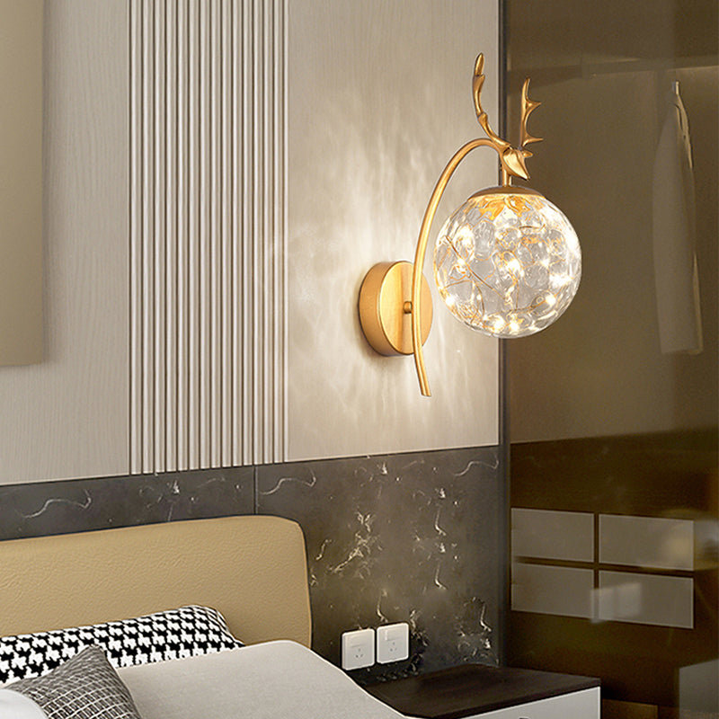 Kugelform Glaswand Licht moderner Stil 1 Leicht Wandhalterung Licht