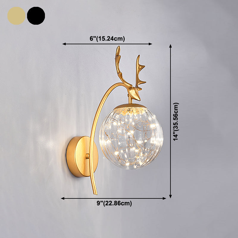 Kugelform Glaswand Licht moderner Stil 1 Leicht Wandhalterung Licht