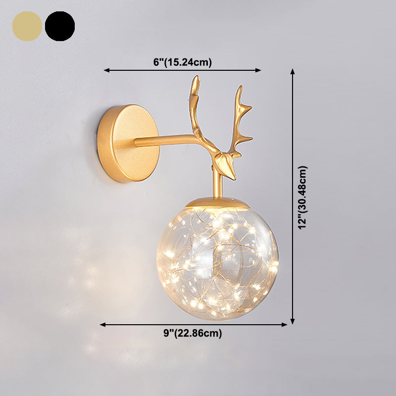 Kugelform Glaswand Licht moderner Stil 1 Leicht Wandhalterung Licht