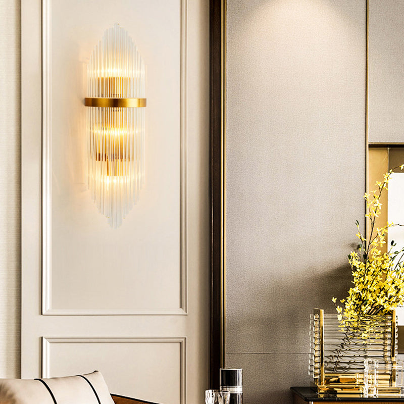 Modern Wall Sconce Light Simple Wall Light Fixture with Crystal Shade for Bedroom