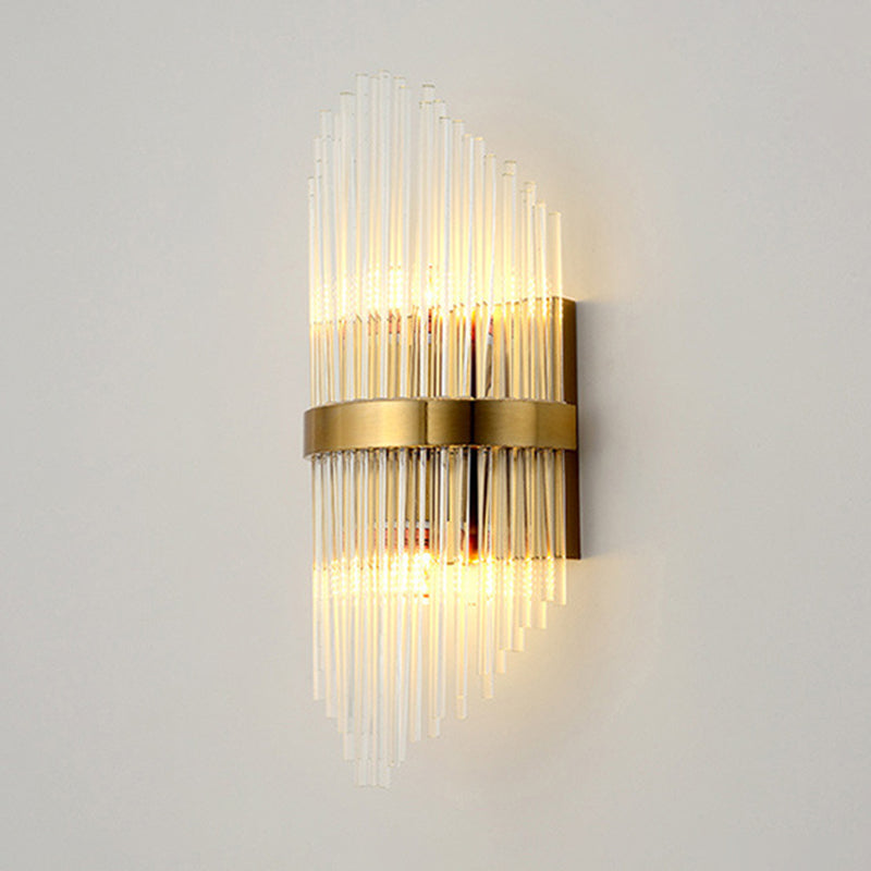 Modern Wall Sconce Light Simple Wall Light Fixture with Crystal Shade for Bedroom