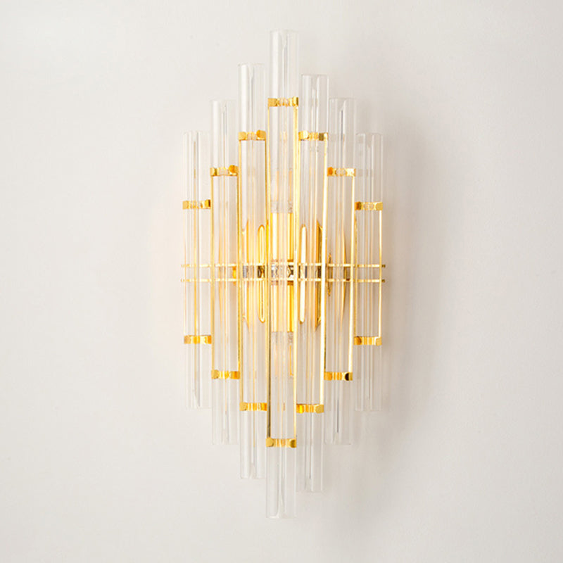 Modern Wall Sconce Light Simple Wall Light Fixture with Crystal Shade for Bedroom