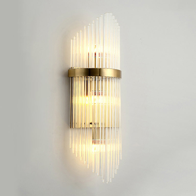 Modern Wall Sconce Light Simple Wall Light Fixture with Crystal Shade for Bedroom