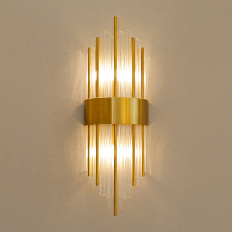 Modern Wall Sconce Light Simple Wall Light Fixture with Crystal Shade for Bedroom