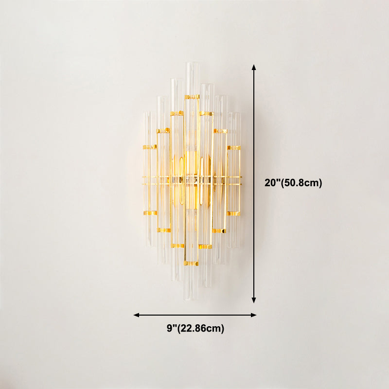 Modern Wall Sconce Light Simple Wall Light Fixture with Crystal Shade for Bedroom