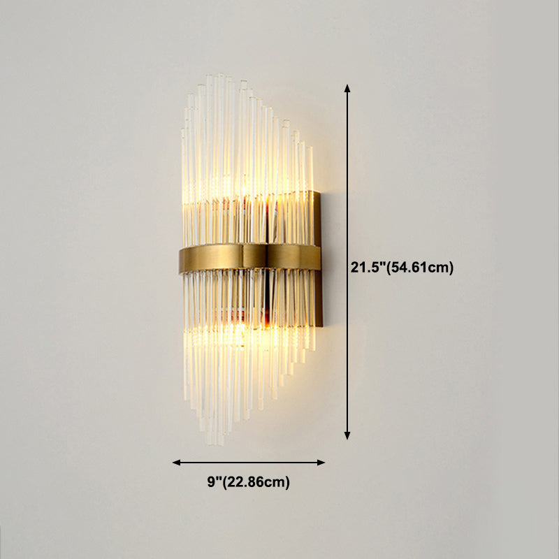 Modern Wall Sconce Light Simple Wall Light Fixture with Crystal Shade for Bedroom