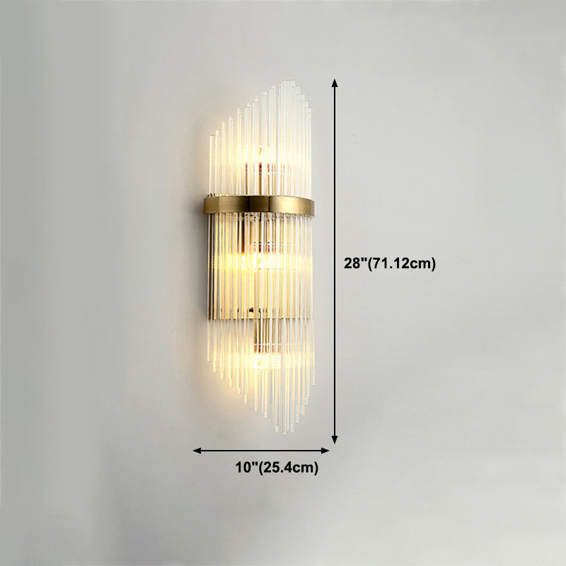 Modern Wall Sconce Light Simple Wall Light Fixture with Crystal Shade for Bedroom