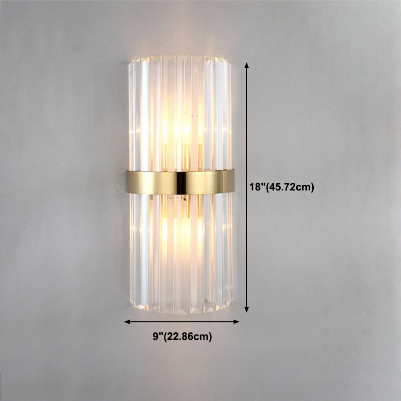 Modern Wall Sconce Light Simple Wall Light Fixture with Crystal Shade for Bedroom