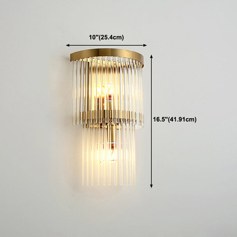 Modern Wall Sconce Light Simple Wall Light Fixture with Crystal Shade for Bedroom