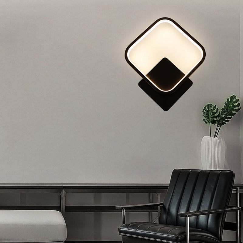Modern Simple Wall Mount Light LED Wall Sconce Light with Silica Gel Shade for Bedroom