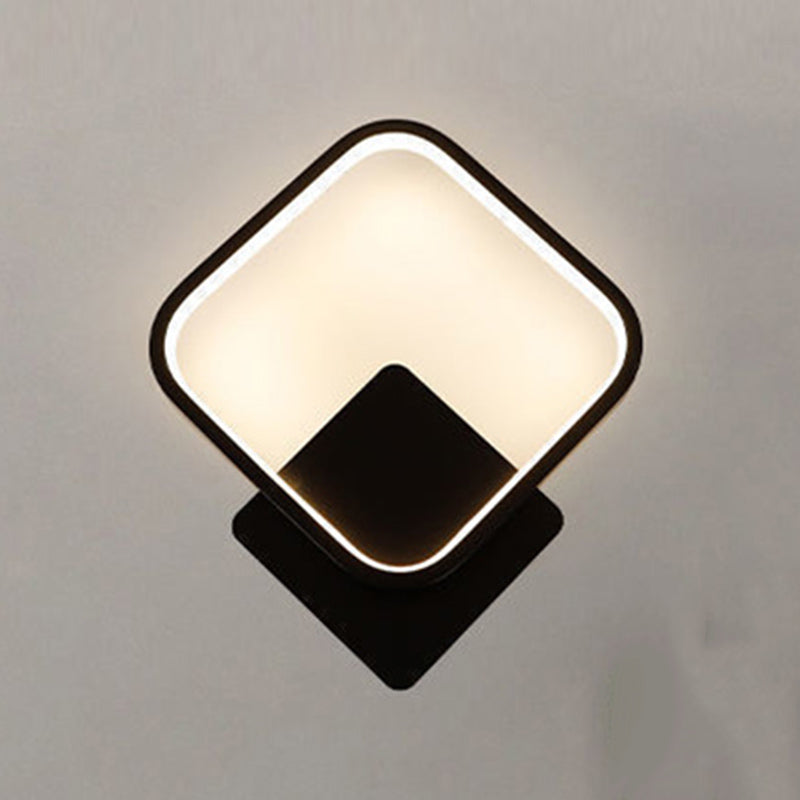 Modern Simple Wall Mount Light LED Wall Sconce Light with Silica Gel Shade for Bedroom