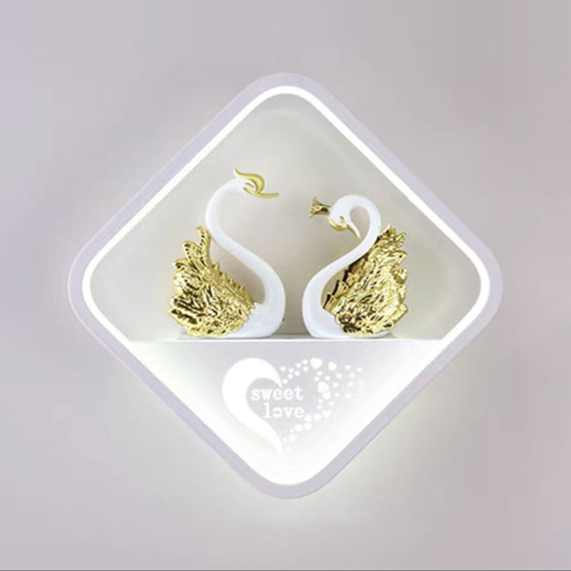 Geometry Shape Wall Light Kids Style Metal 1-Light Wall Mount Light