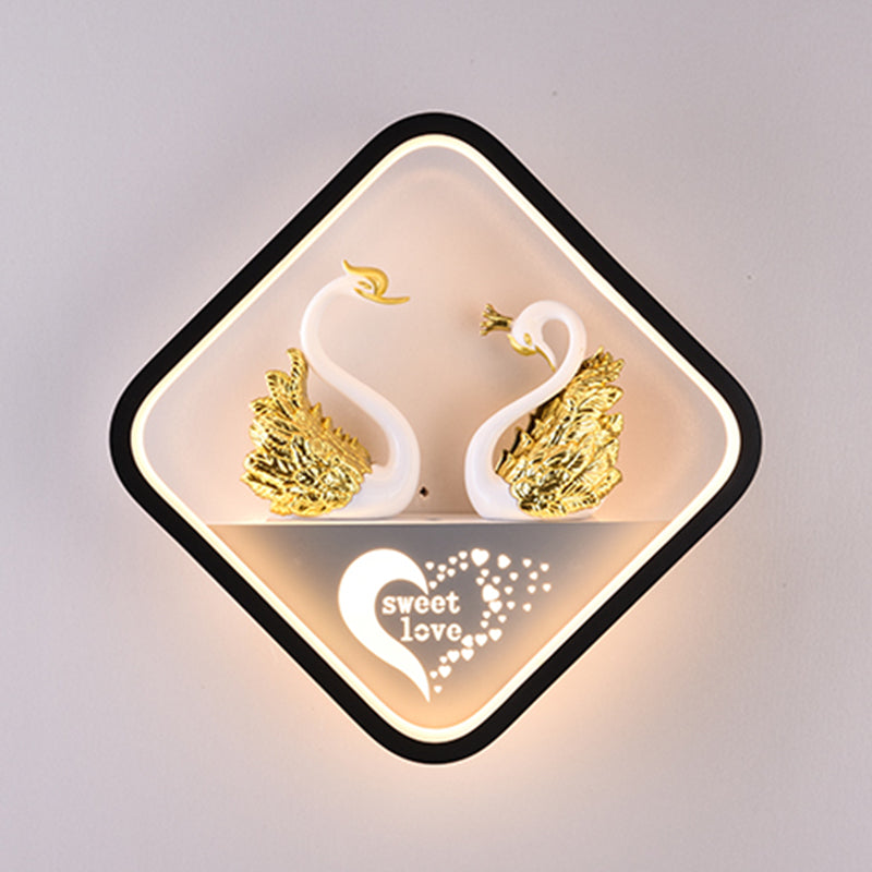 Geometry Shape Wall Light Kids Style Metal 1-Light Wall Mount Light