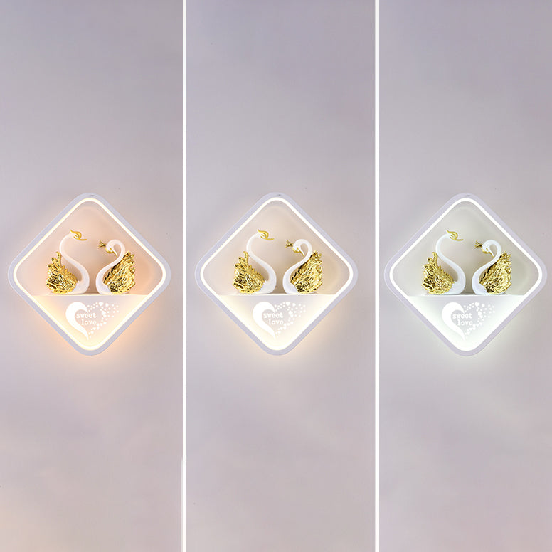 Geometry Shape Wall Light Kids Style Metal 1-Light Wall Mount Light