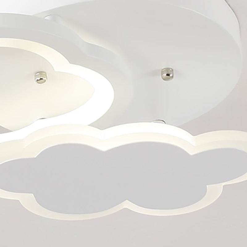 Kids Style Unique Shape Wall Lights Metal 2 Light Wall Mount Lights in White