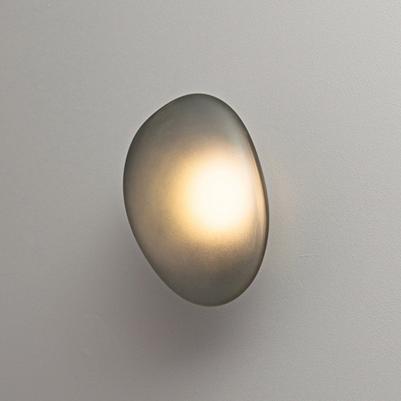 Nordic Glass Pebble Wall Sconce Living Room Background LED Wall Light Fixture