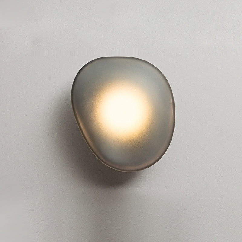 Nordic Glass Pebble Wall Sconce Living Room Background LED Wall Light Fixture