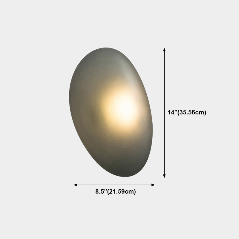 Nordic Glass Pebble Wall Sconce Living Room Background LED Wall Light Fixture