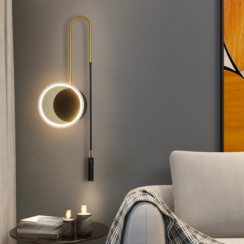 Round Shape Wall Lights Modern Style Metal 2-Light Wall Mount Lights