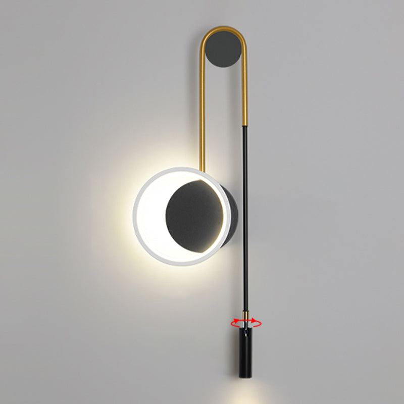 Round Shape Wall Lights Modern Style Metal 2-Light Wall Mount Lights