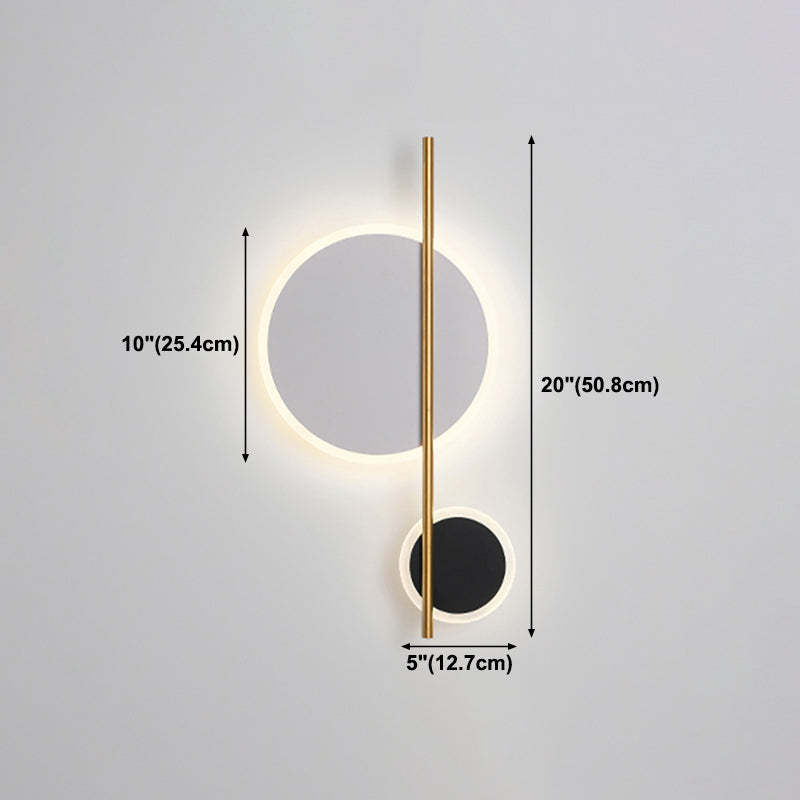Round Shape Wall Lights Modern Style Metal 2-Light Wall Mount Lights