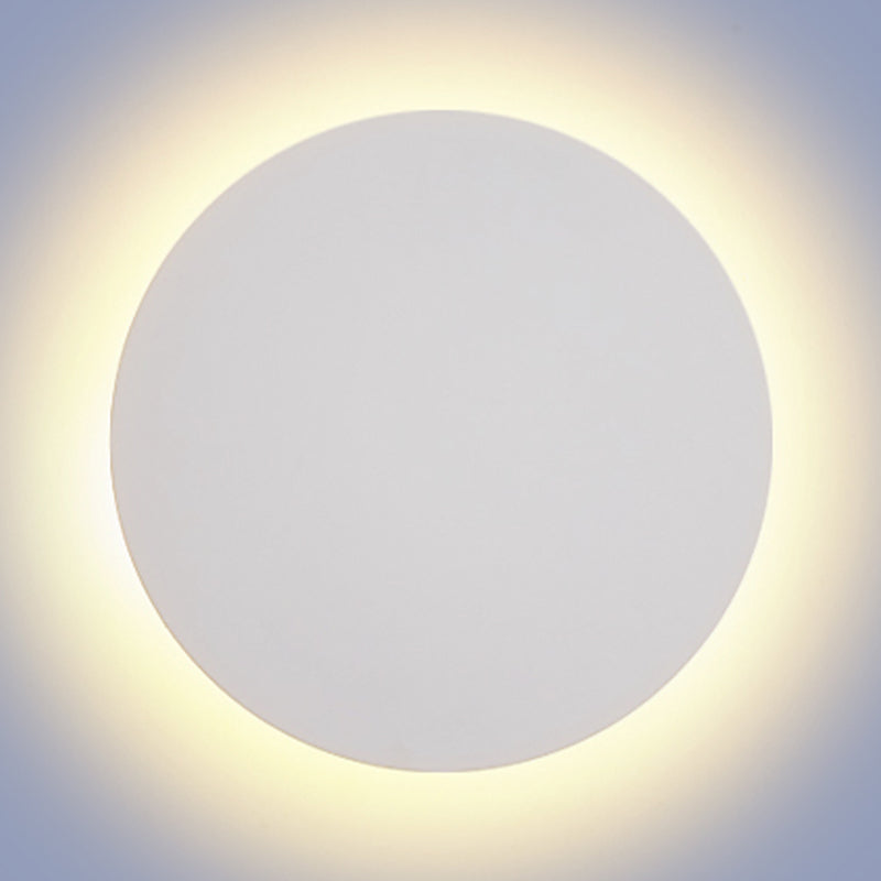 Round Shape Wall Light Modern Style Metal 1-Light Wall Mount Light