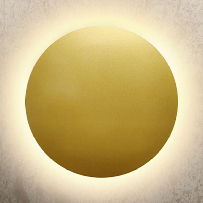 Round Shape Wall Light Modern Style Metal 1-Light Wall Mount Light