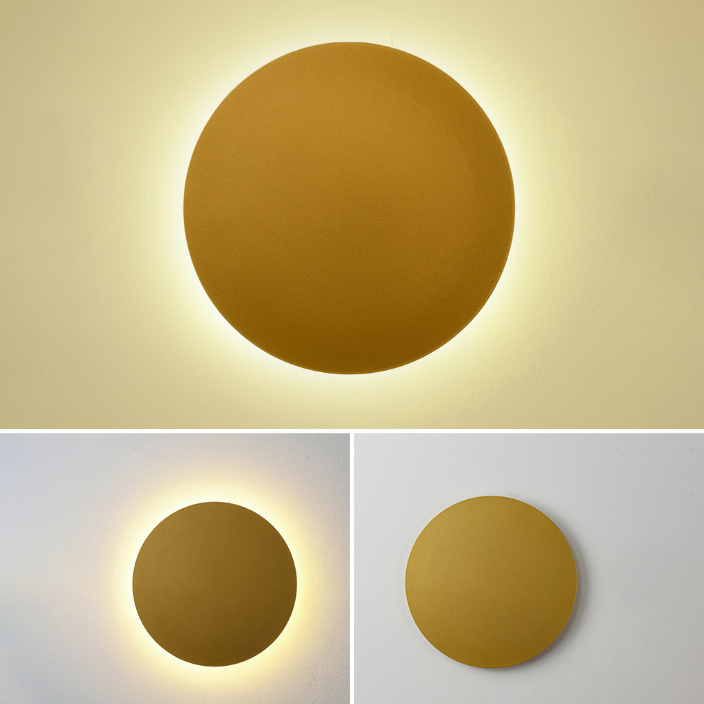 Round Shape Wall Light Modern Style Metal 1-Light Wall Mount Light