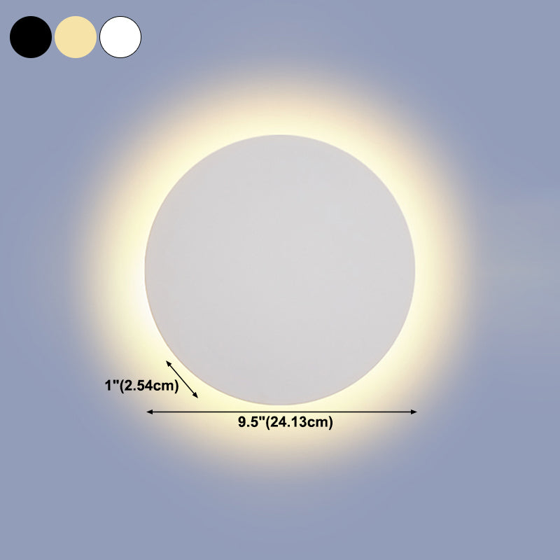 Round Shape Wall Light Modern Style Metal 1-Light Wall Mount Light