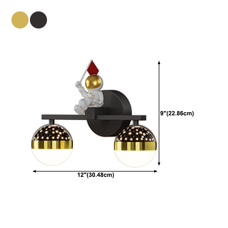 Kids Style Geometry Shape Wall Lights Metal 2-Light Wall Mount Lights