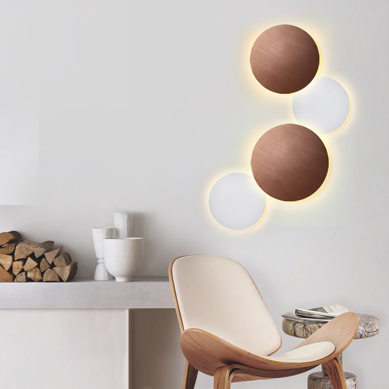 Circle Sconce Light Fixture Modern Style LED Metal Wall Sconce Lighting