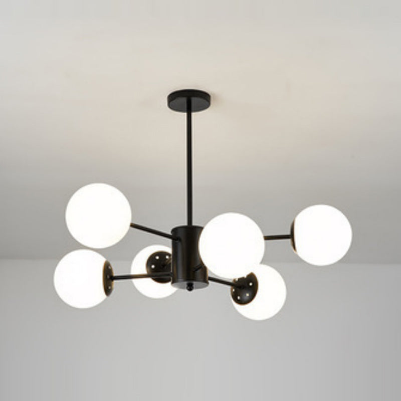 Ball Hanging Light Kit Modern Style Glass Multi Lights Chandelier Lamp