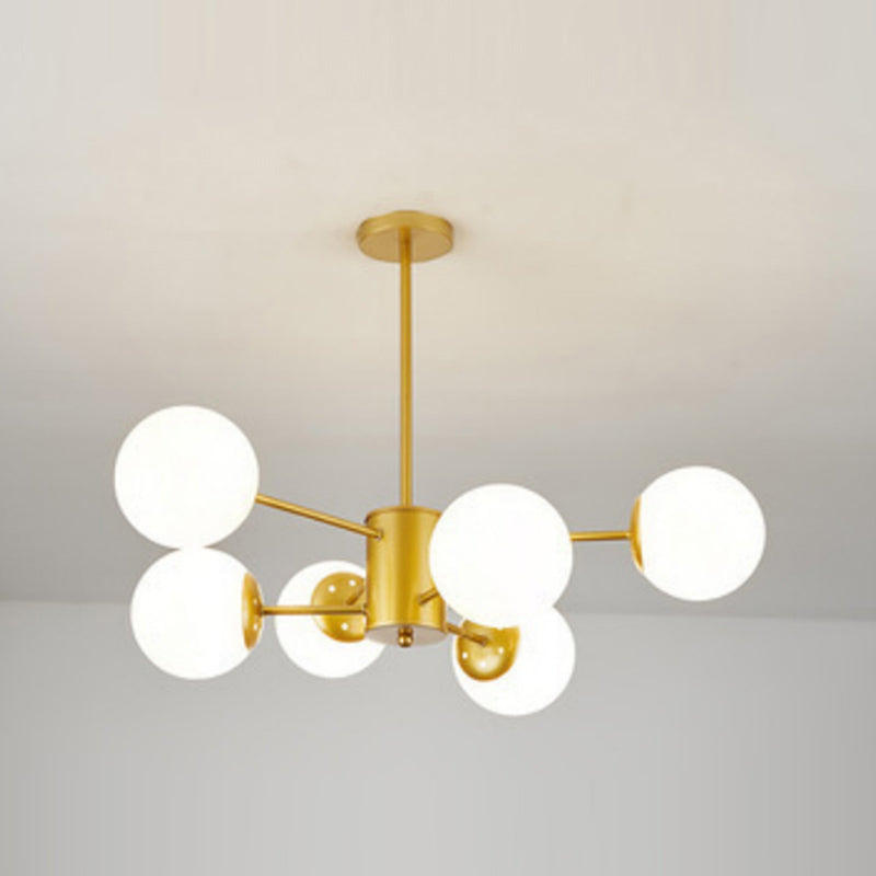 Ball Hanging Light Kit Modern Style Glass Multi Lights Chandelier Lamp