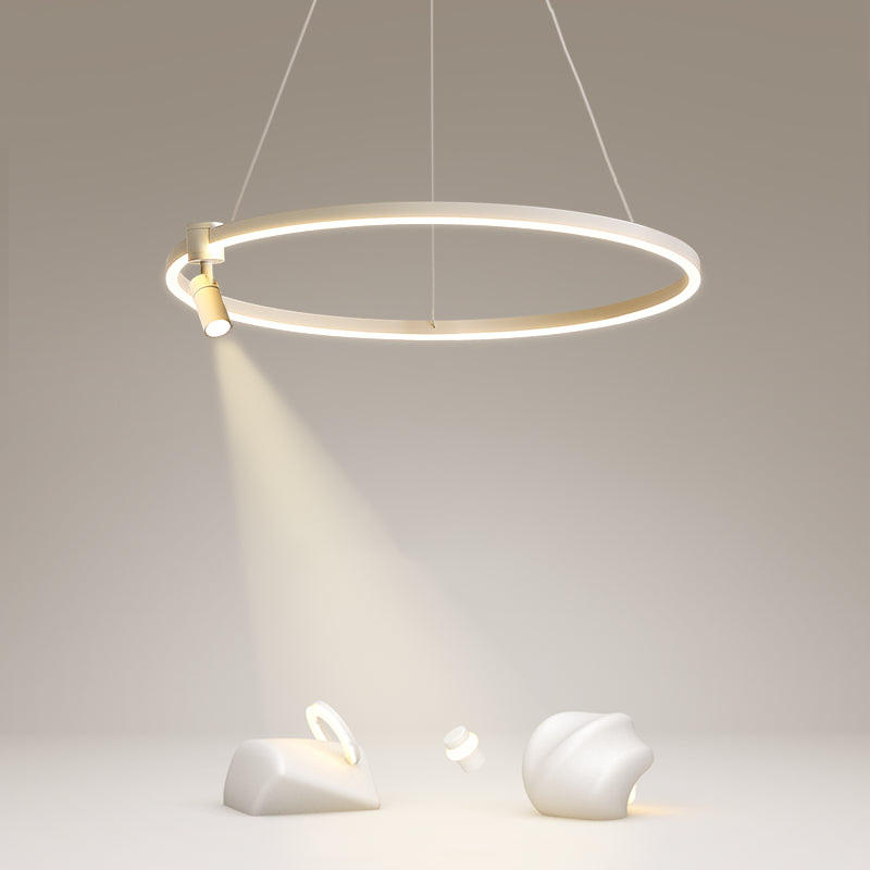 Circle Shade Metal Chandelier Lights Modern 2- Light Chandelier Lighting Fixtures