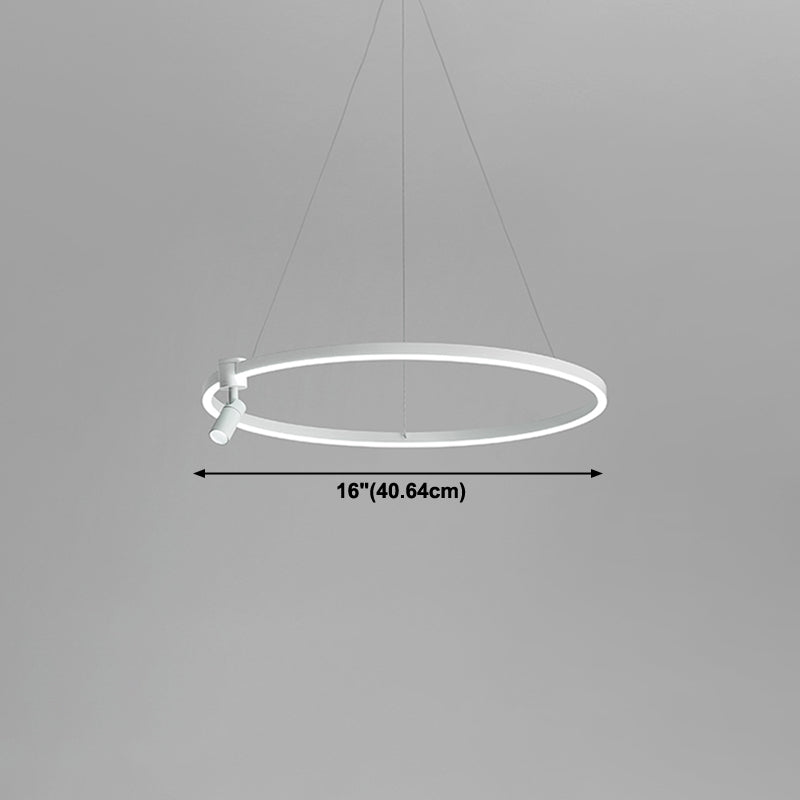 Circle Shade Metal Chandelier Lights Modern 2- Light Chandelier Lighting Fixtures